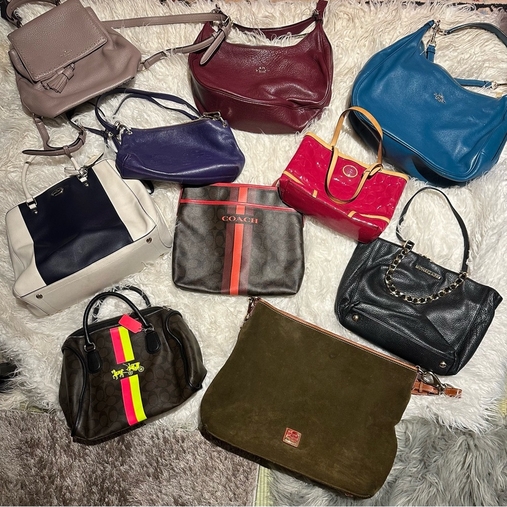 Multiple used purses- Coach, Kate Soade, Michael Kors